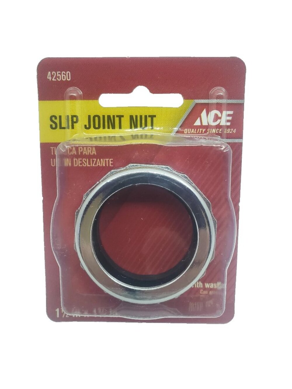 ACE Slip Joint Nut with Washer 1-1/2" x 1-3/8" Chrome    #42560